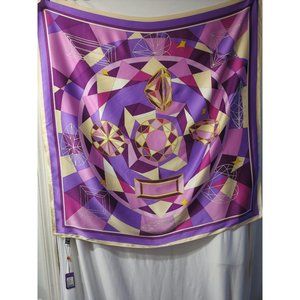 NWT Wensli Silk Scarf 35"x35" 90x90cm